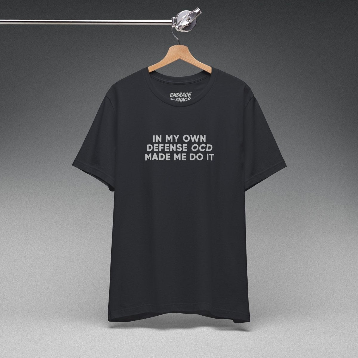 OCD MADE ME DO IT TEE XS Vintage Black - Embrace The Chaos mental health humor apparel
