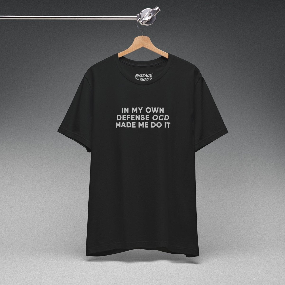 OCD MADE ME DO IT TEE XS Vintage Black - Embrace The Chaos mental health humor apparel