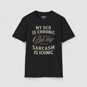OCD ✦ SARCASM IS ICONIC T - SHIRT Black XS - Embrace The Chaos mental health humor apparel