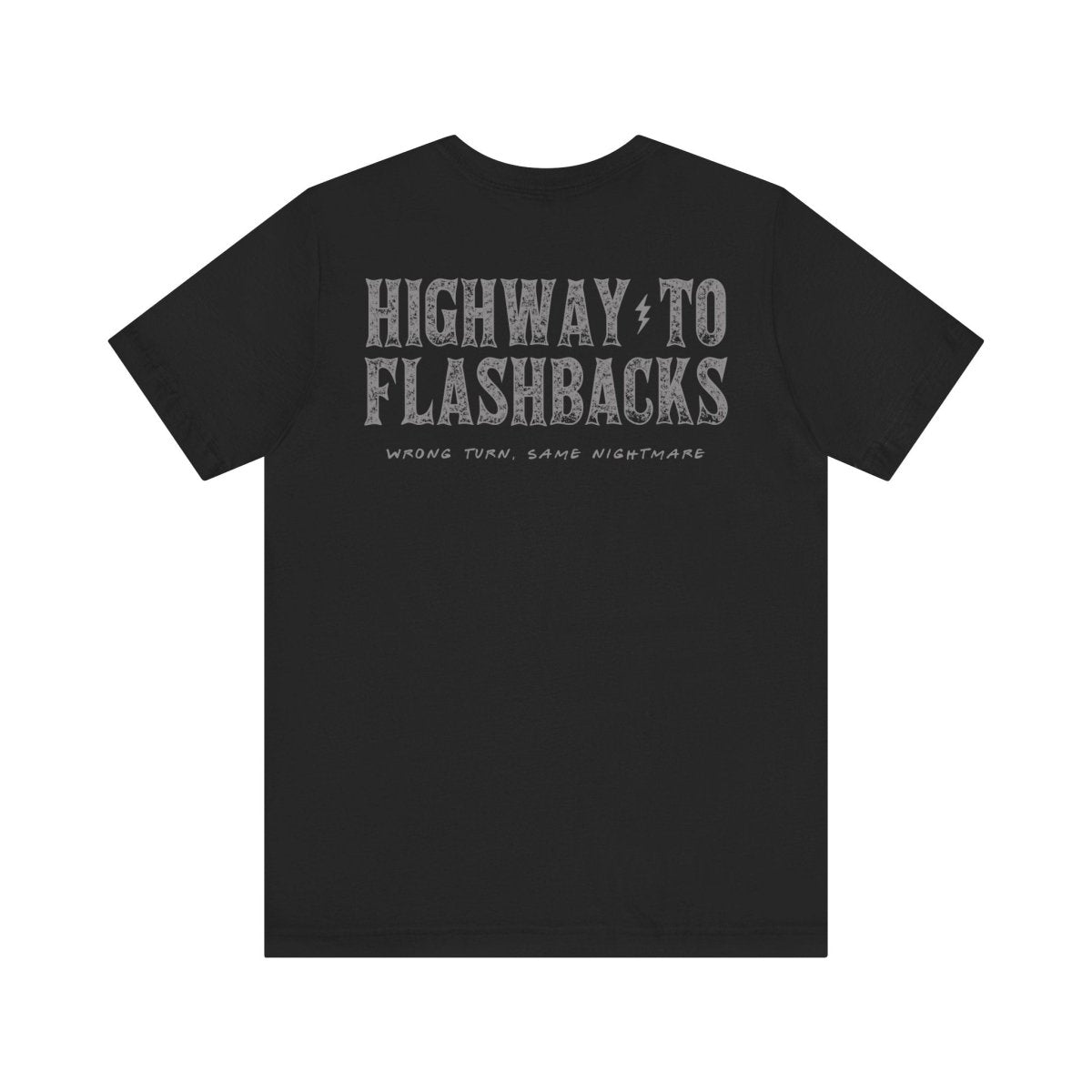 PTSD - AC/DC STYLE TEE XS Black - Embrace The Chaos mental health humor apparel