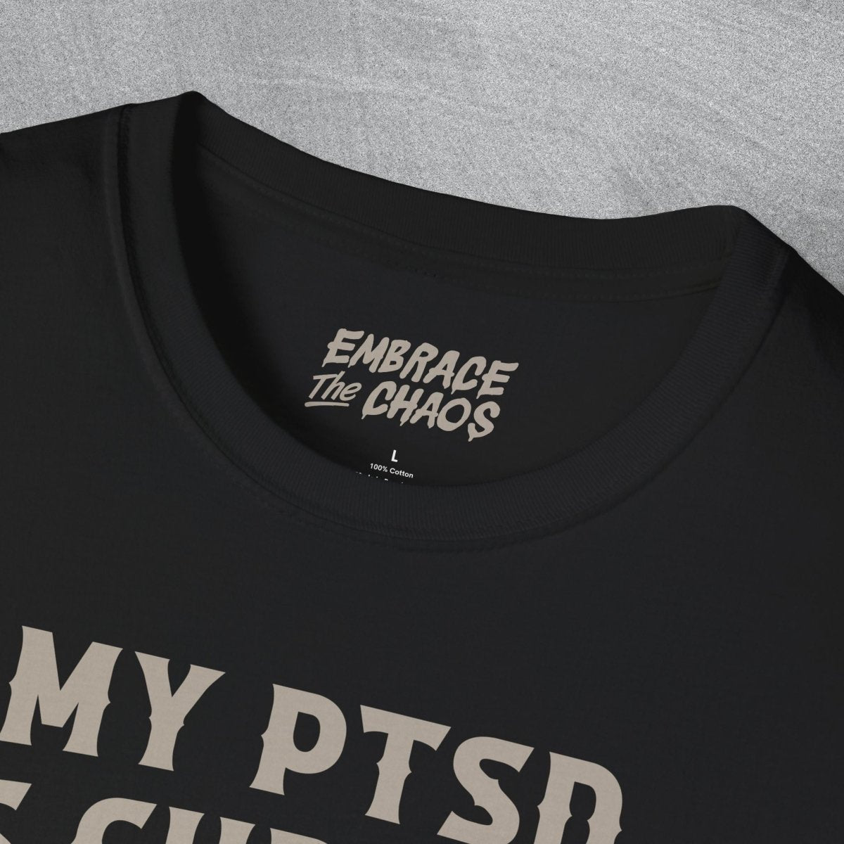 PTSD ✦ SARCASM IS ICONIC T - SHIRT Dark Chocolate S - Embrace The Chaos mental health humor apparel
