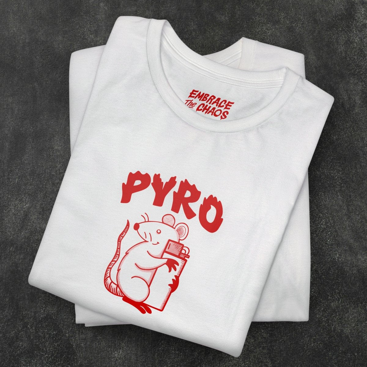 PYROMANIAC T - SHIRT XS Vintage White - Embrace The Chaos mental health humor apparel