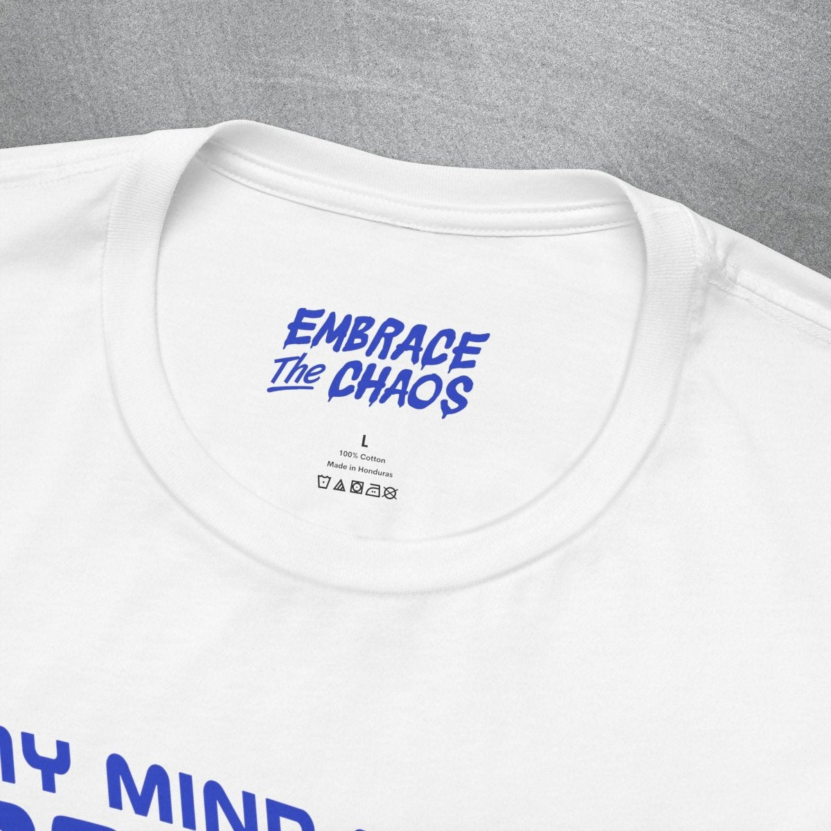 RACING TO CONCLUSIONS T-SHIRT XS Silver - Embrace The Chaos mental health humor apparel