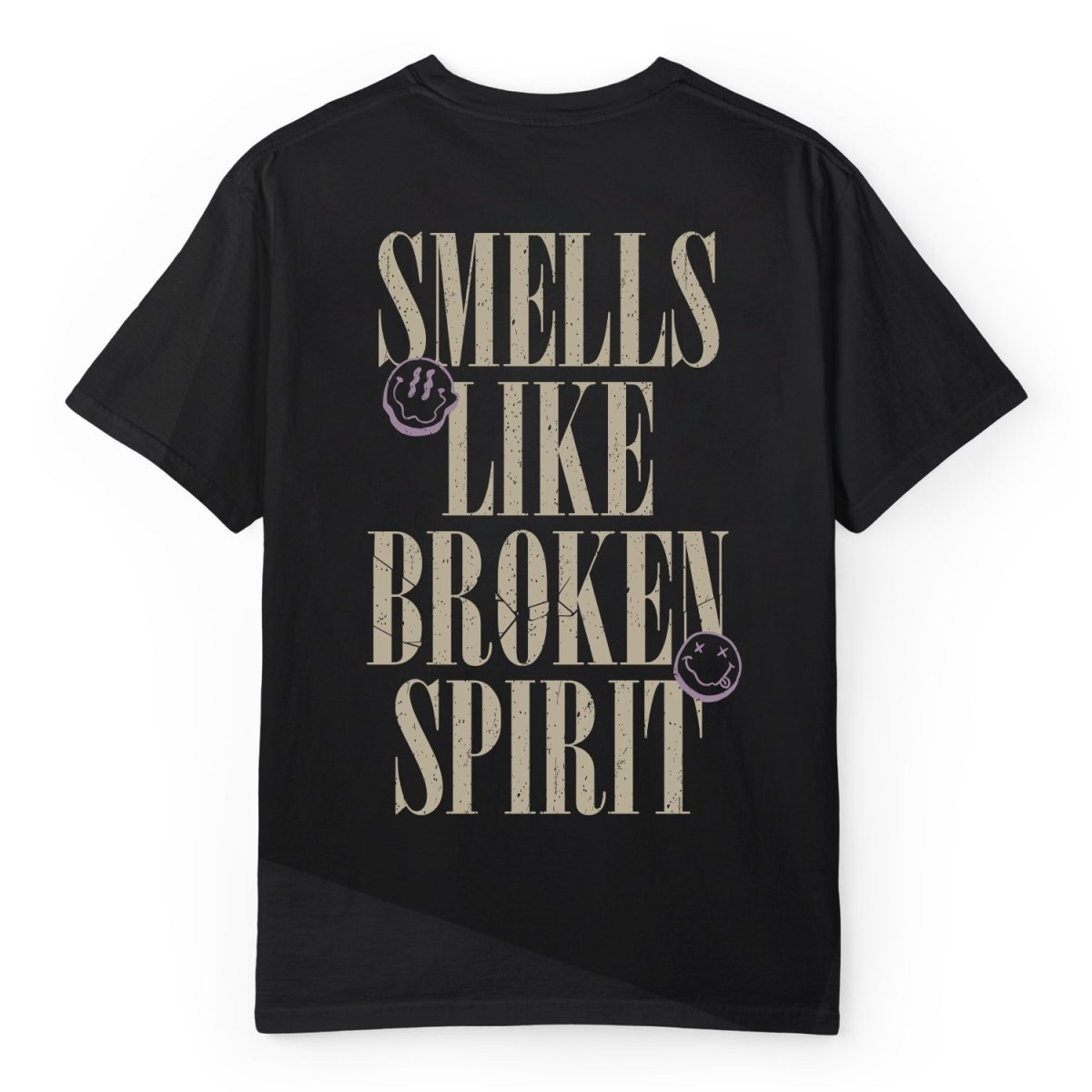SMELLS LIKE BROKEN SPIRIT T-SHIRT Black S - Embrace The Chaos mental health humor apparel