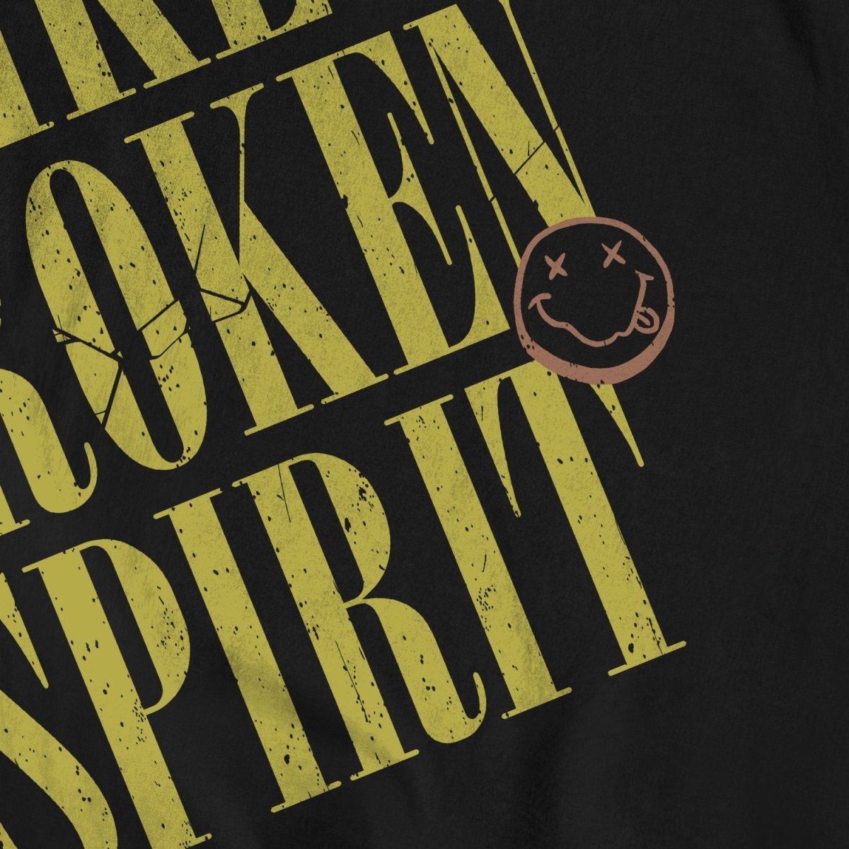 SMELLS LIKE BROKEN SPIRIT T-SHIRT Black S - Embrace The Chaos mental health humor apparel