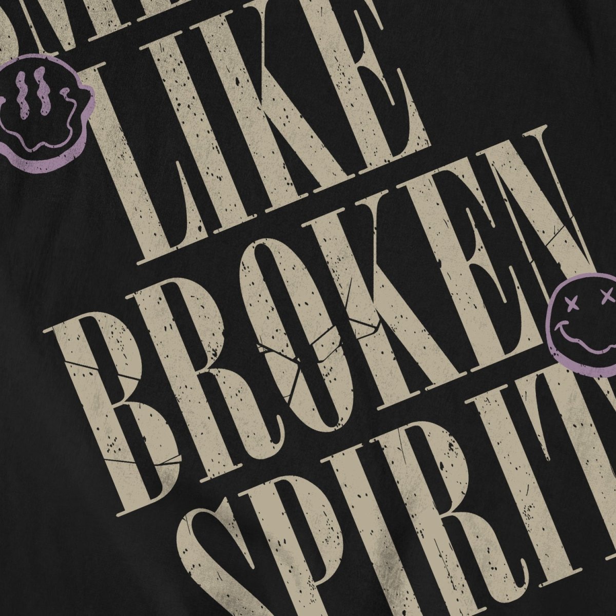 SMELLS LIKE BROKEN SPIRIT T-SHIRT Black S - Embrace The Chaos mental health humor apparel