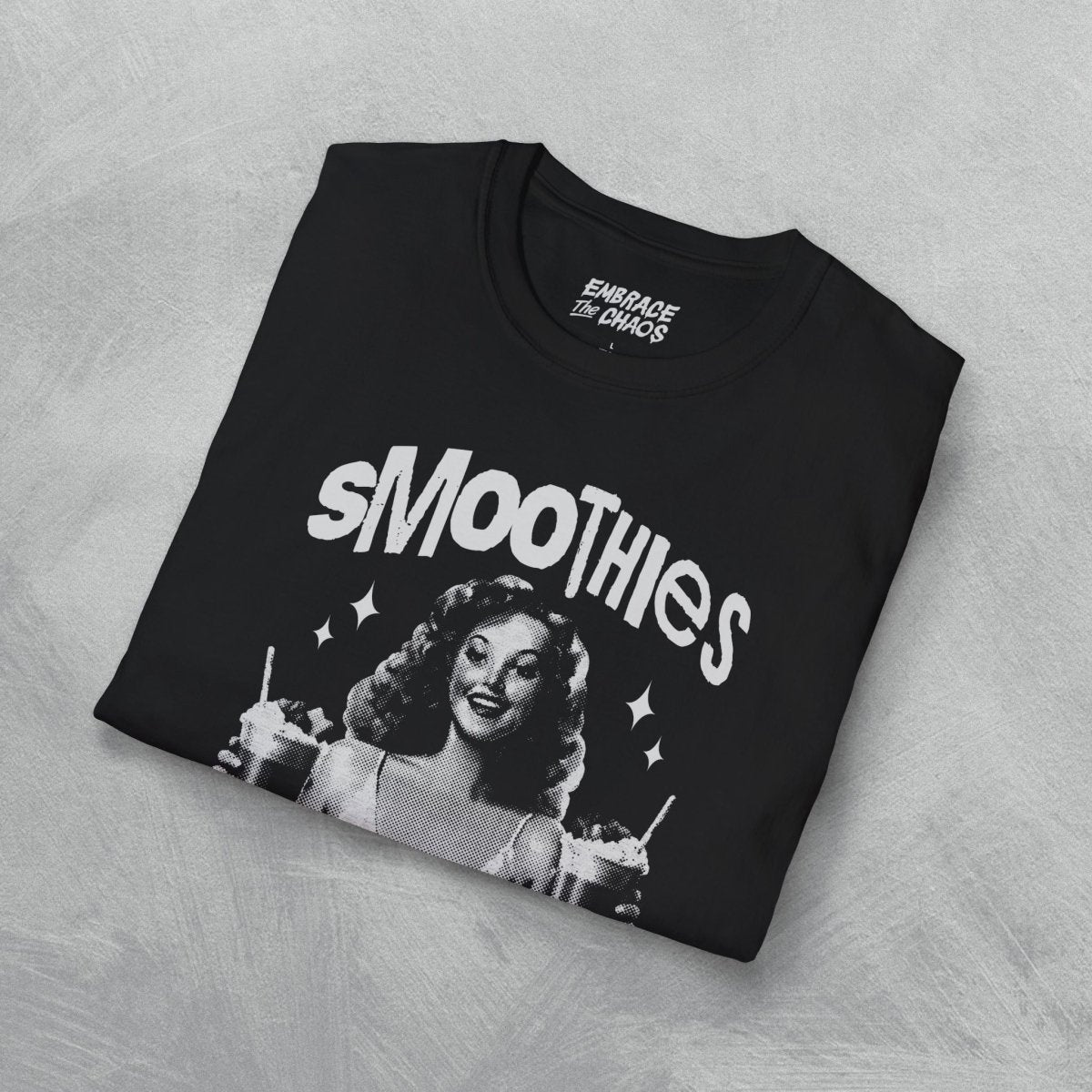 SMOOTHIES & PANIC ATTACKS T - SHIRT Charcoal XS - Embrace The Chaos mental health humor apparel