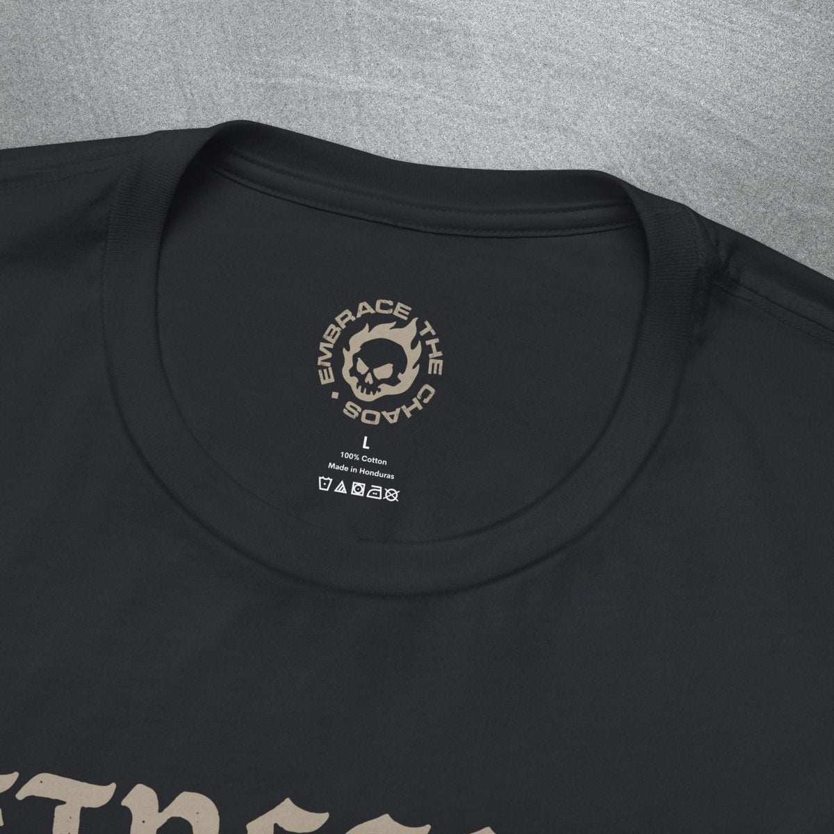 STRESSED DEPRESSED & CAFFEINE OBSESSED TEE XS Vintage Black - Embrace The Chaos mental health humor apparel