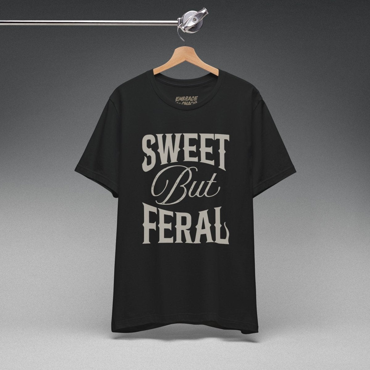 SWEET BUT FERAL TEE XS Team Navy - Embrace The Chaos mental health humor apparel