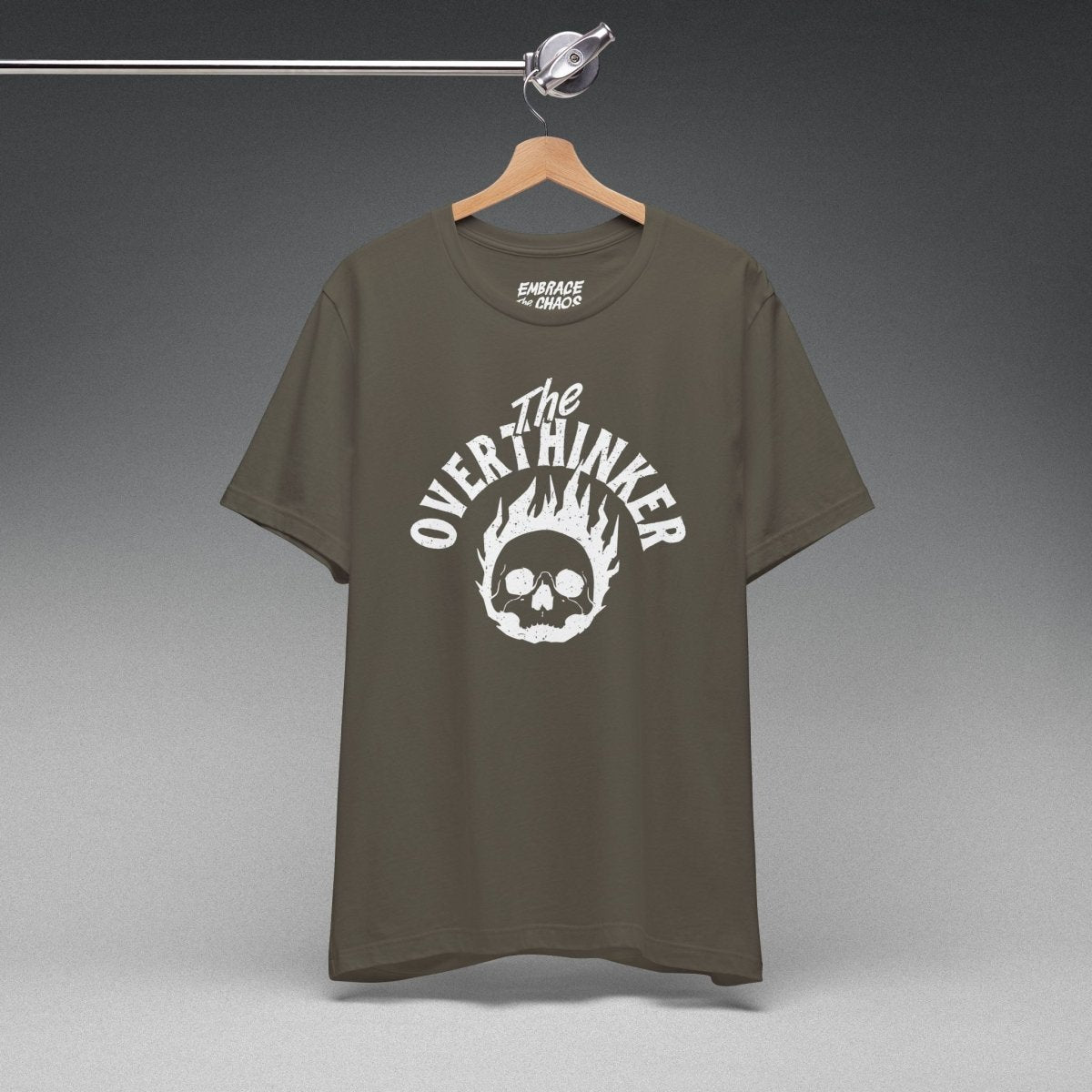 THE OVERTHINKER T-SHIRT XS Army - Embrace The Chaos mental health humor apparel
