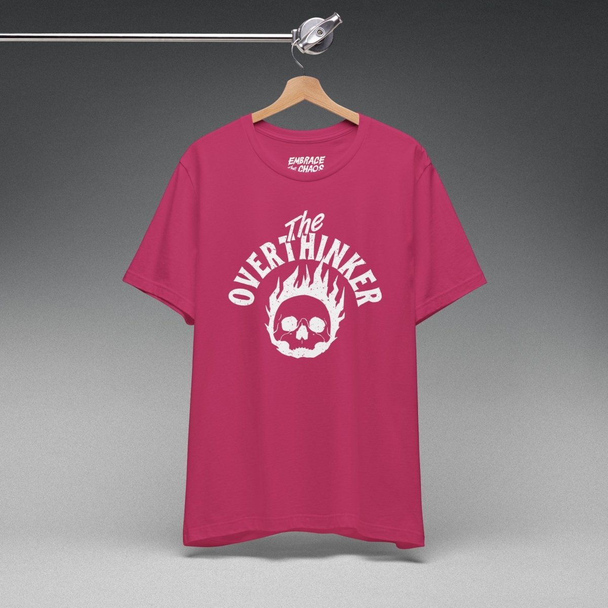 THE OVERTHINKER T-SHIRT XS Berry - Embrace The Chaos mental health humor apparel