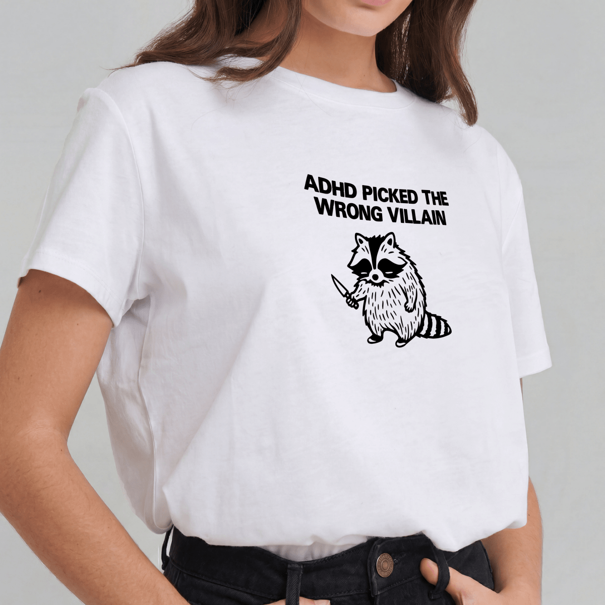 THE WRONG VILLAIN TEE XS Lilac - Embrace The Chaos mental health humor apparel