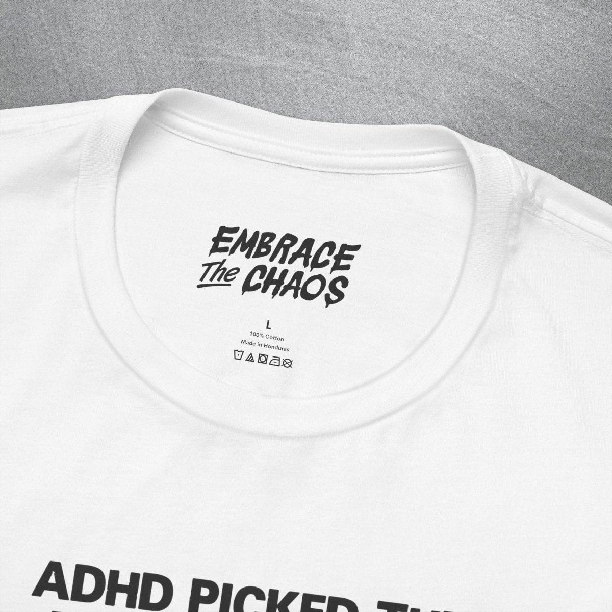 THE WRONG VILLAIN TEE XS Lilac - Embrace The Chaos mental health humor apparel