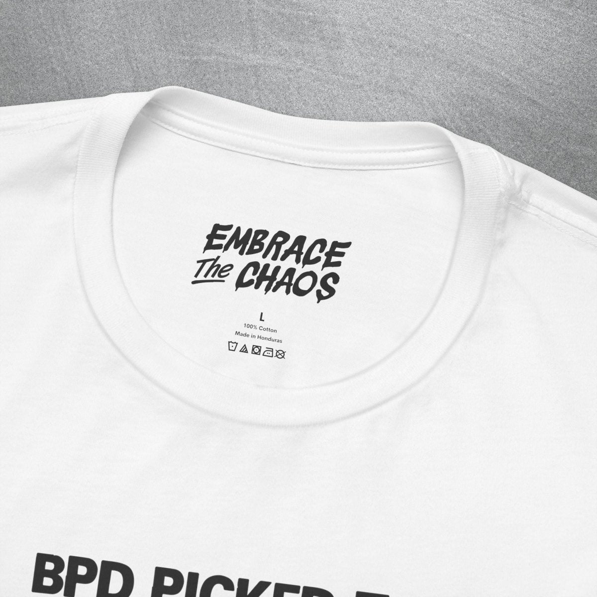 THE WRONG VILLAIN TEE XS Lilac - Embrace The Chaos mental health humor apparel