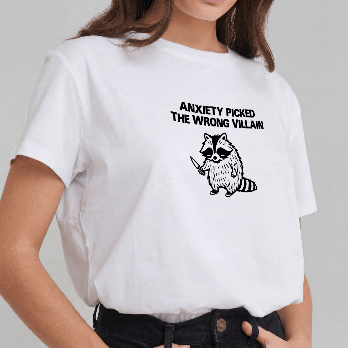 THE WRONG VILLAIN TEE XS Lilac - Embrace The Chaos mental health humor apparel