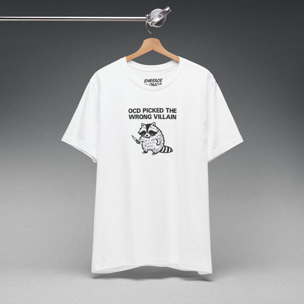 THE WRONG VILLAIN TEE XS Lilac - Embrace The Chaos mental health humor apparel