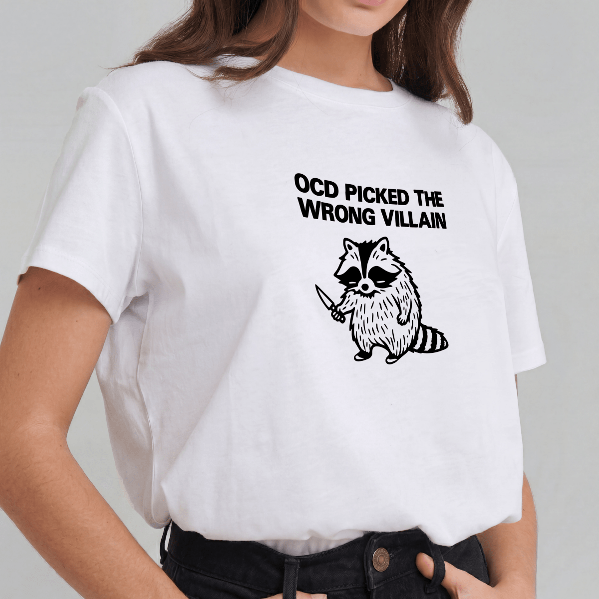 THE WRONG VILLAIN TEE XS Lilac - Embrace The Chaos mental health humor apparel