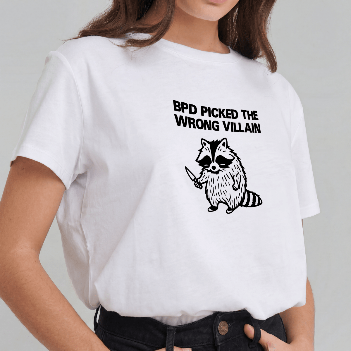 THE WRONG VILLAIN TEE XS Lilac - Embrace The Chaos mental health humor apparel