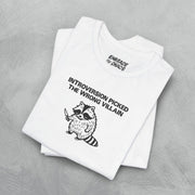 THE WRONG VILLAIN TEE XS White - Embrace The Chaos mental health humor apparel