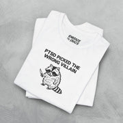 THE WRONG VILLAIN TEE XS White - Embrace The Chaos mental health humor apparel