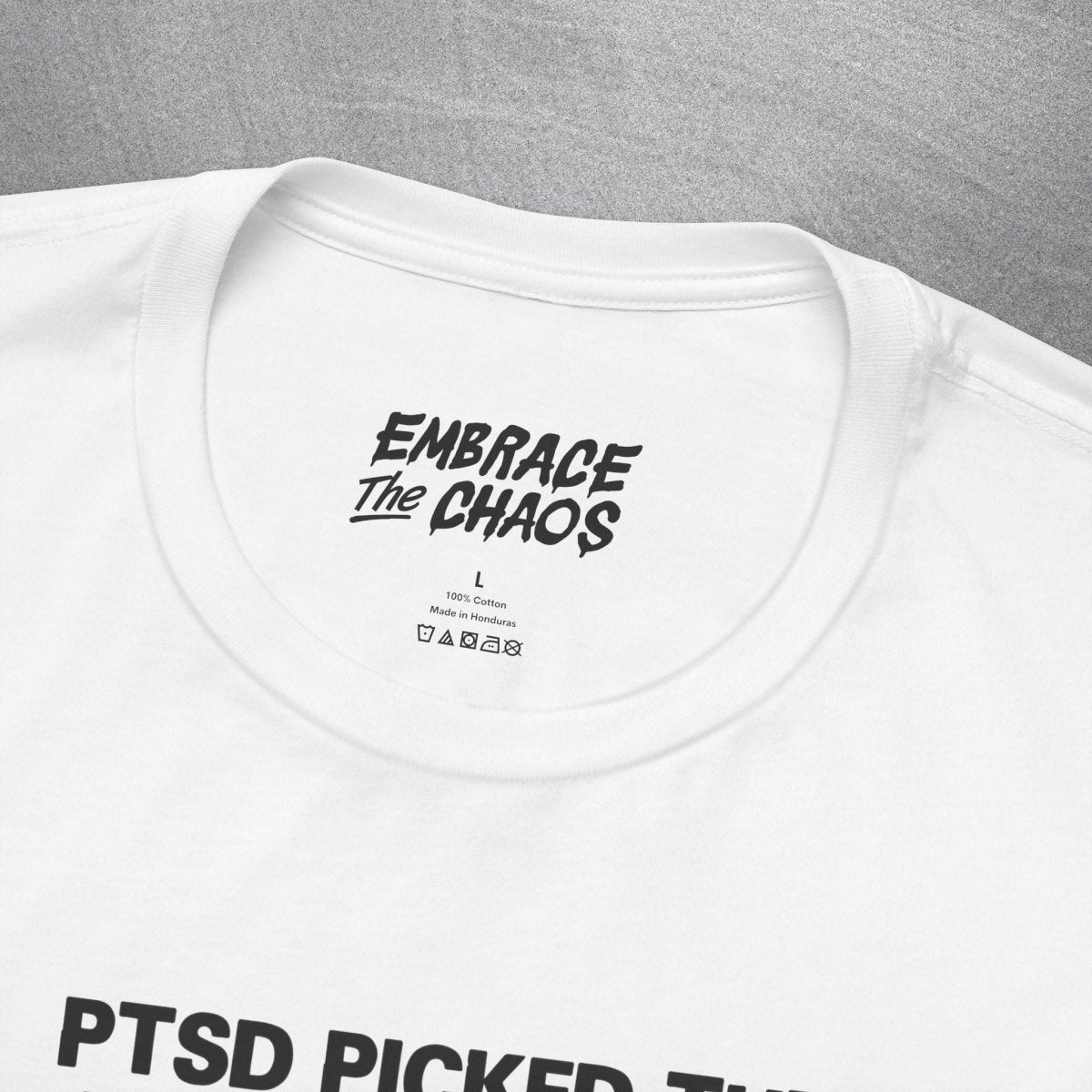 THE WRONG VILLAIN TEE XS Lilac - Embrace The Chaos mental health humor apparel