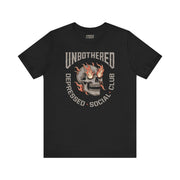 UNBOTHERED SOCIAL CLUB T-SHIRT XS Black - Embrace The Chaos mental health humor apparel