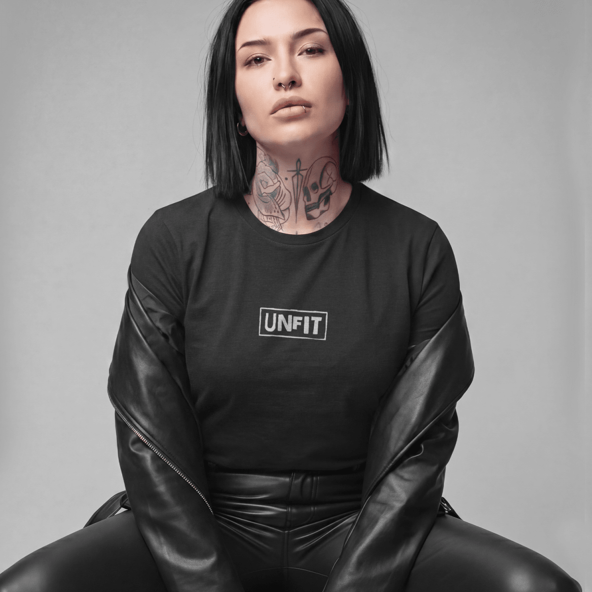 UNFIT FOR SOCIETY T - SHIRT Black S - Embrace The Chaos mental health humor apparel