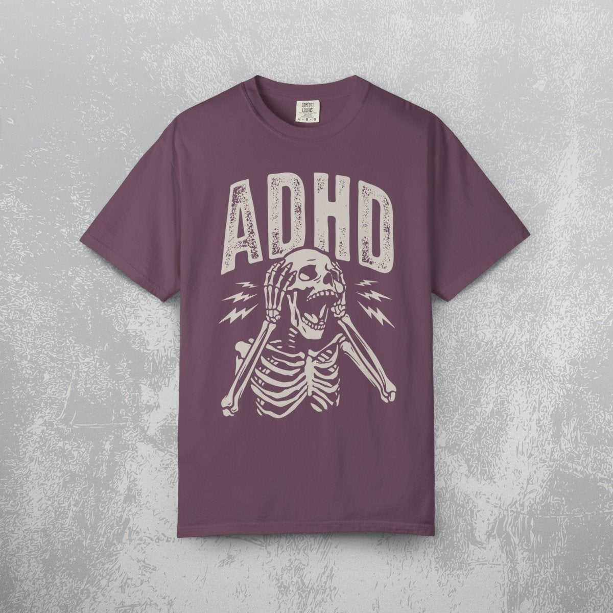 UNHINGED ADHD TEE Berry S - Embrace The Chaos mental health humor apparel