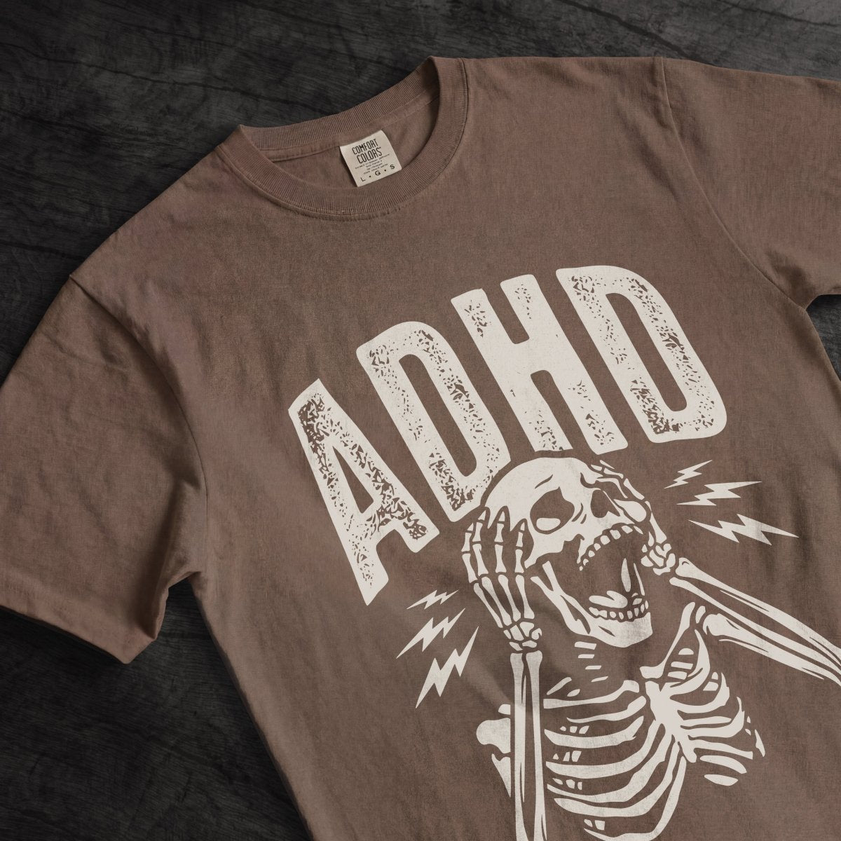 UNHINGED ADHD TEE Berry S - Embrace The Chaos mental health humor apparel