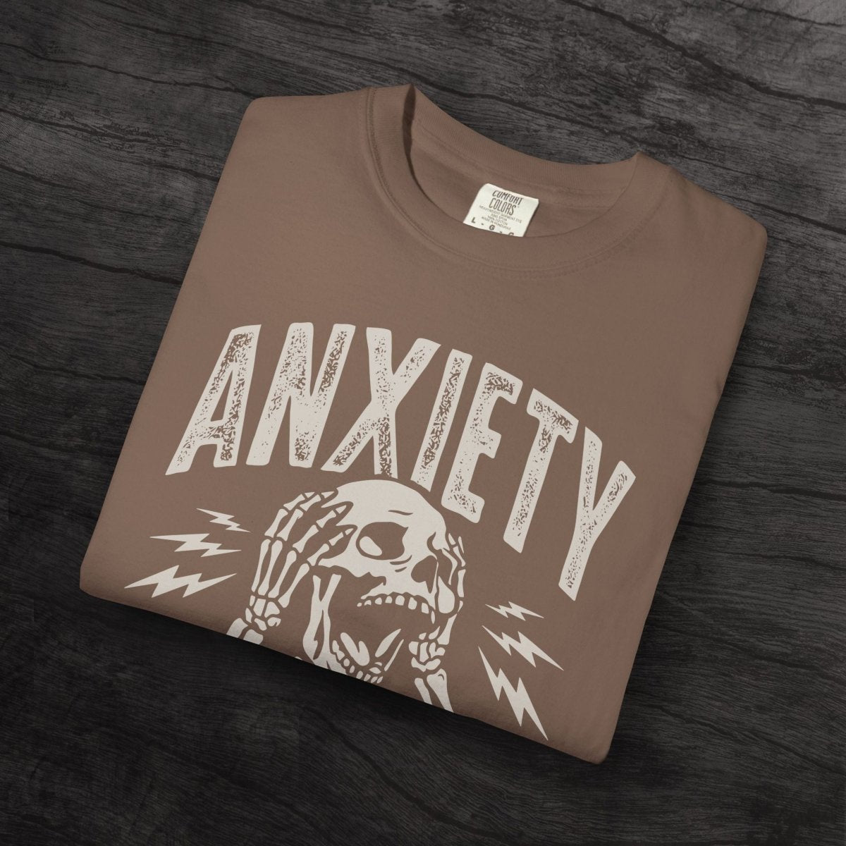 UNHINGED ANXIETY TEE Berry S - Embrace The Chaos mental health humor apparel