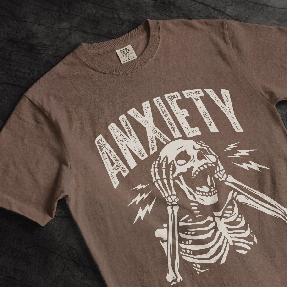 UNHINGED ANXIETY TEE Berry S - Embrace The Chaos mental health humor apparel