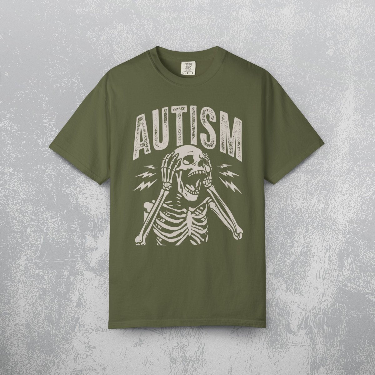 UNHINGED AUTISM TEE Hemp S - Embrace The Chaos mental health humor apparel
