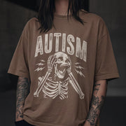 UNHINGED AUTISM TEE Espresso S - Embrace The Chaos mental health humor apparel