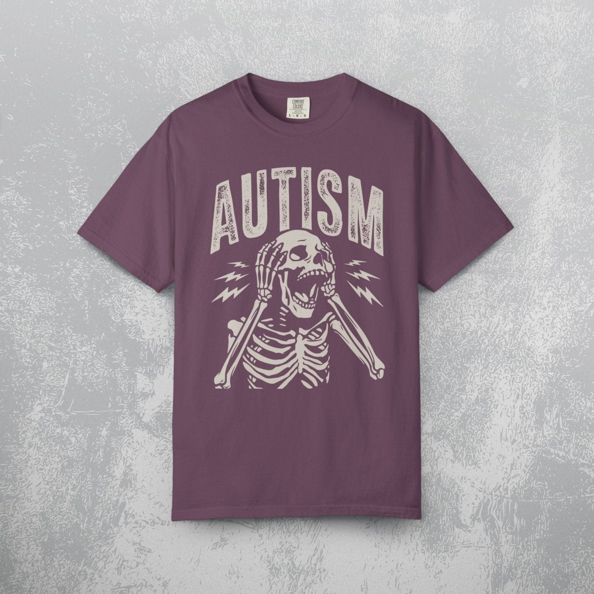 UNHINGED AUTISM TEE Berry S - Embrace The Chaos mental health humor apparel