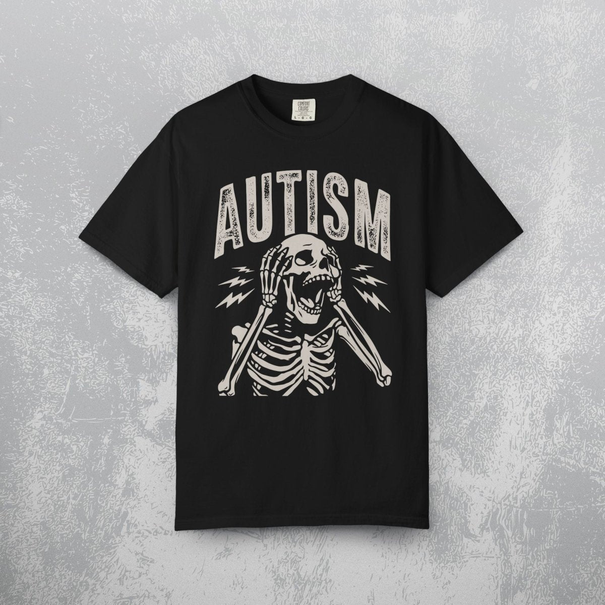 UNHINGED AUTISM TEE Black S - Embrace The Chaos mental health humor apparel