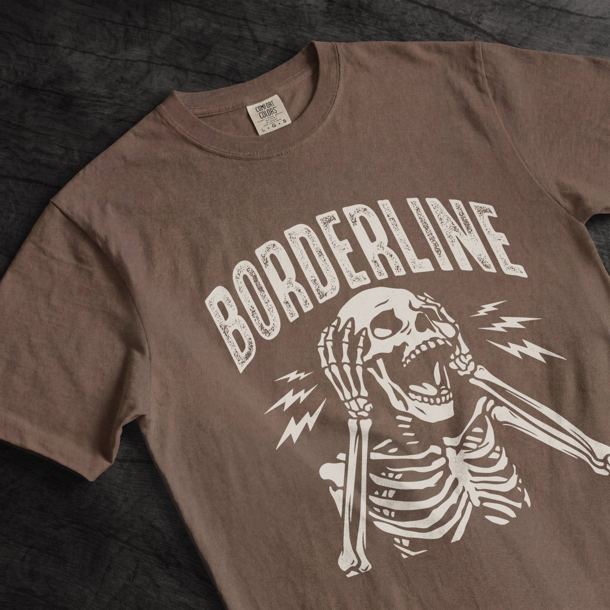 UNHINGED BORDERLINE TEE Berry S - Embrace The Chaos mental health humor apparel