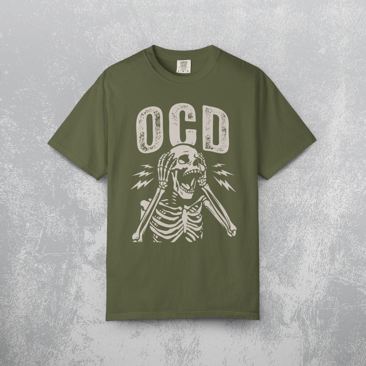 UNHINGED OCD TEE Hemp S - Embrace The Chaos mental health humor apparel