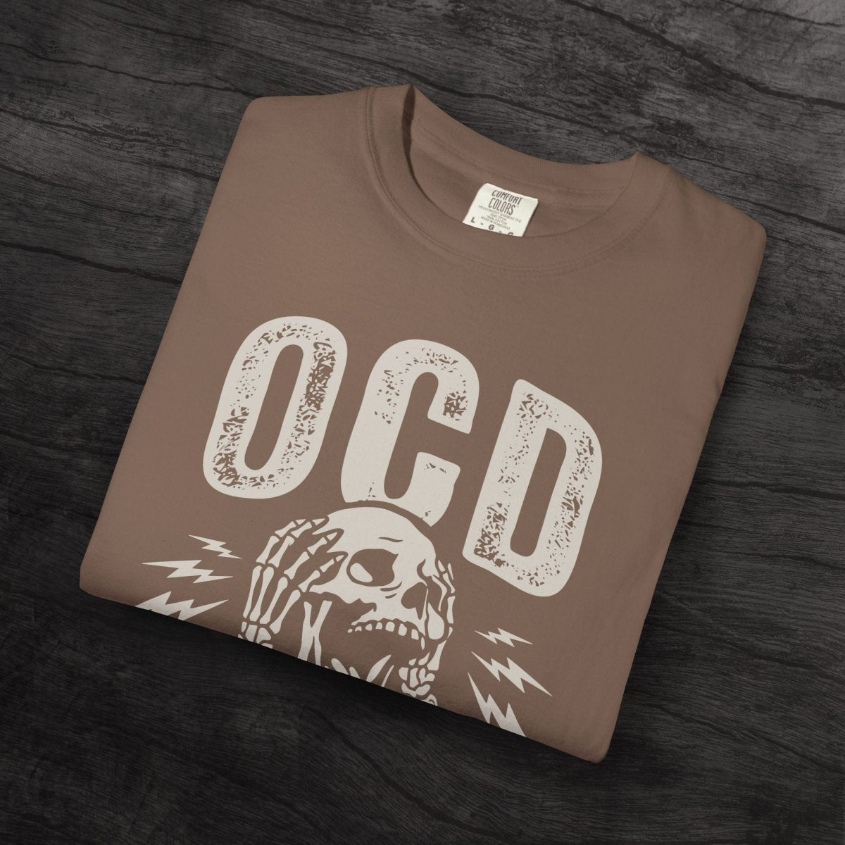 UNHINGED OCD TEE Berry S - Embrace The Chaos mental health humor apparel