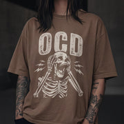 UNHINGED OCD TEE Espresso S - Embrace The Chaos mental health humor apparel