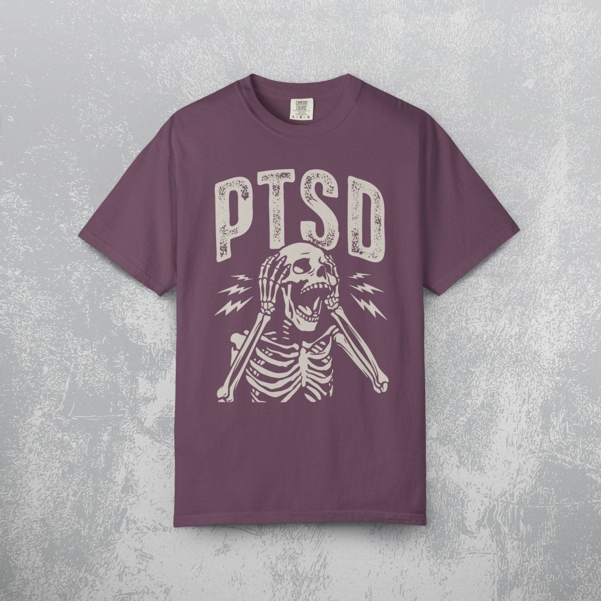 UNHINGED PTSD TEE Berry S - Embrace The Chaos mental health humor apparel
