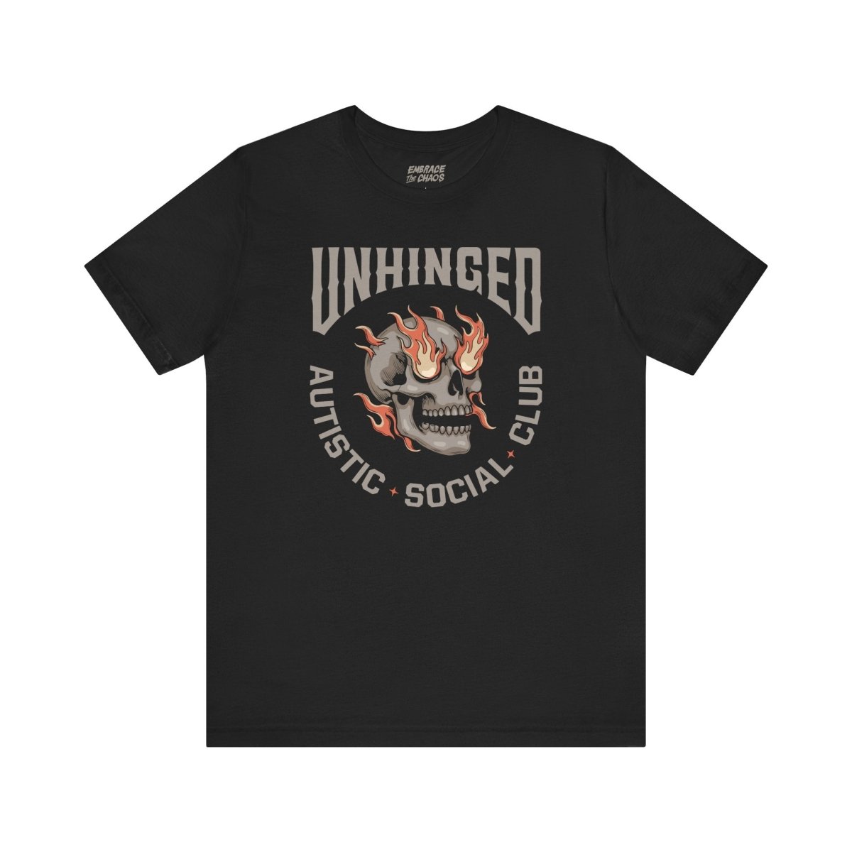 UNHINGED SOCIAL CLUB T-SHIRT XS Black - Embrace The Chaos mental health humor apparel