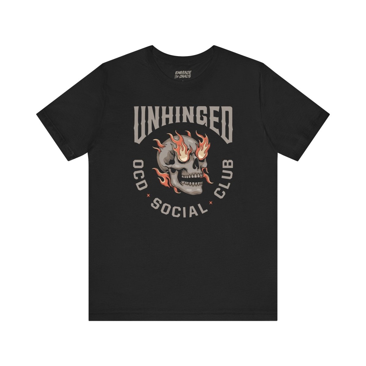 UNHINGED SOCIAL CLUB T-SHIRT XS Black - Embrace The Chaos mental health humor apparel