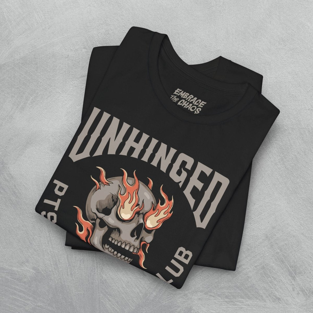 UNHINGED SOCIAL CLUB T - SHIRT XS Dark Grey - Embrace The Chaos mental health humor apparel