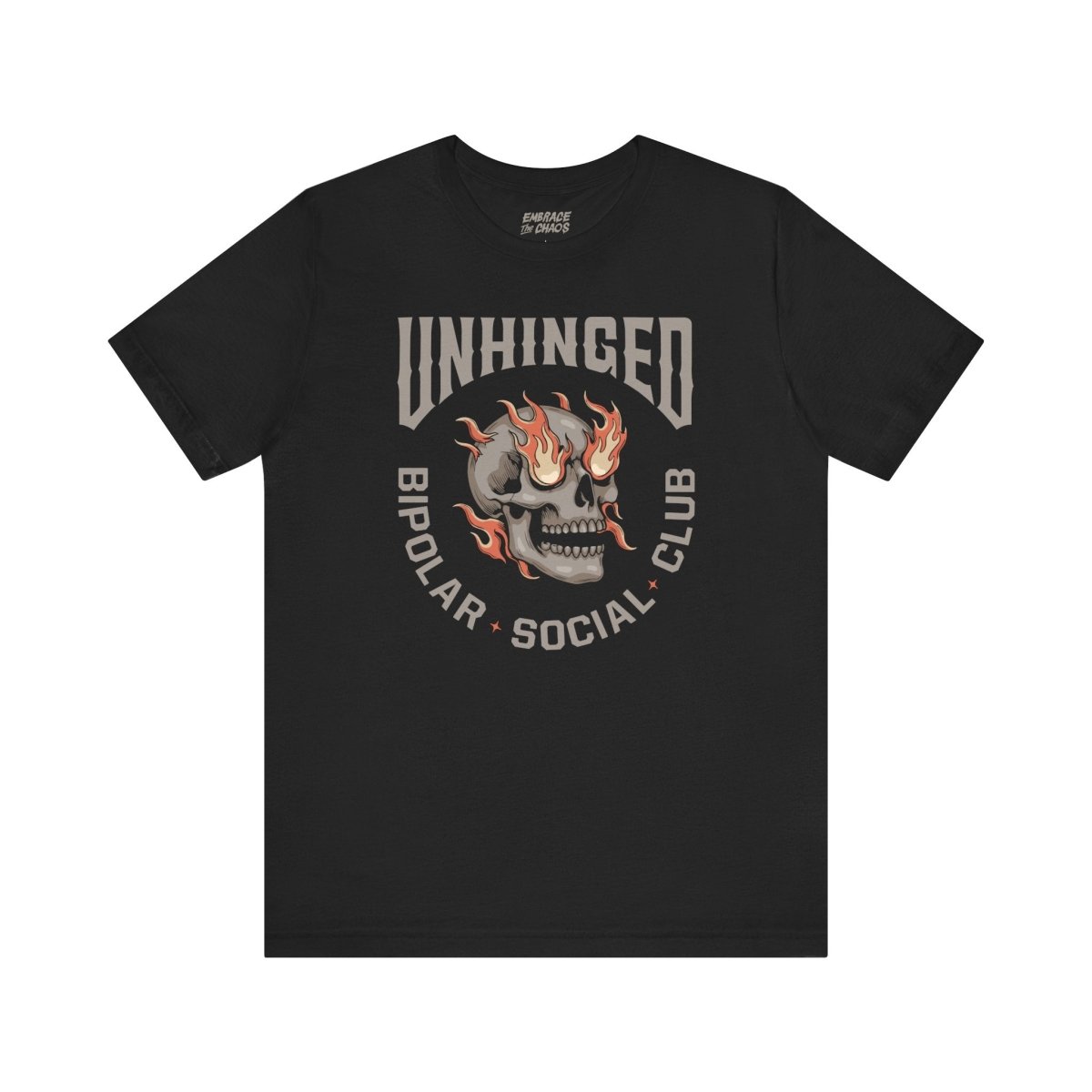 UNHINGED SOCIAL CLUB T-SHIRT XS Black - Embrace The Chaos mental health humor apparel