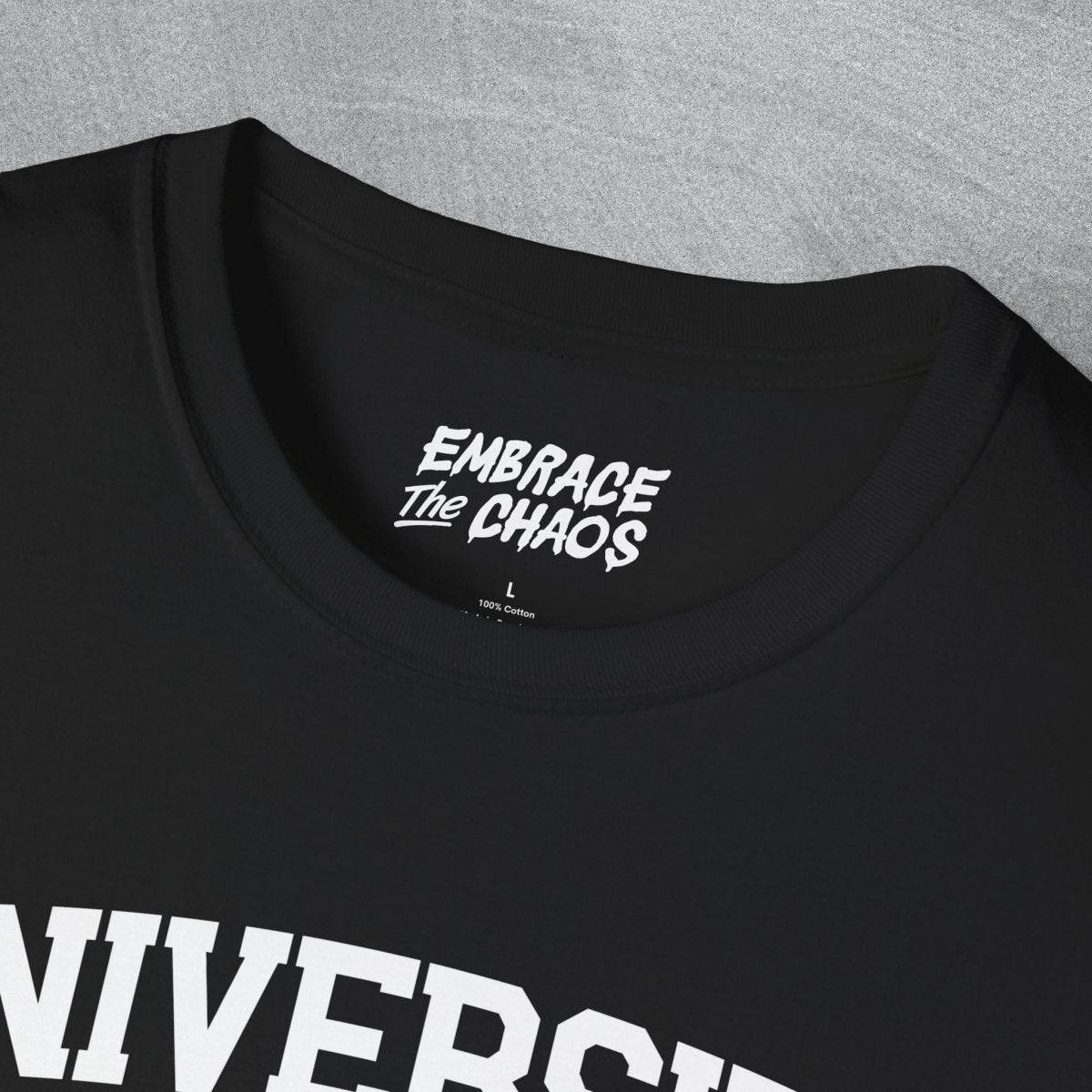 UNIVERSITY OF PTSD TEE Azalea S - Embrace The Chaos mental health humor apparel