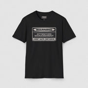 WARNING! T - SHIRT Black XS - Embrace The Chaos mental health humor apparel