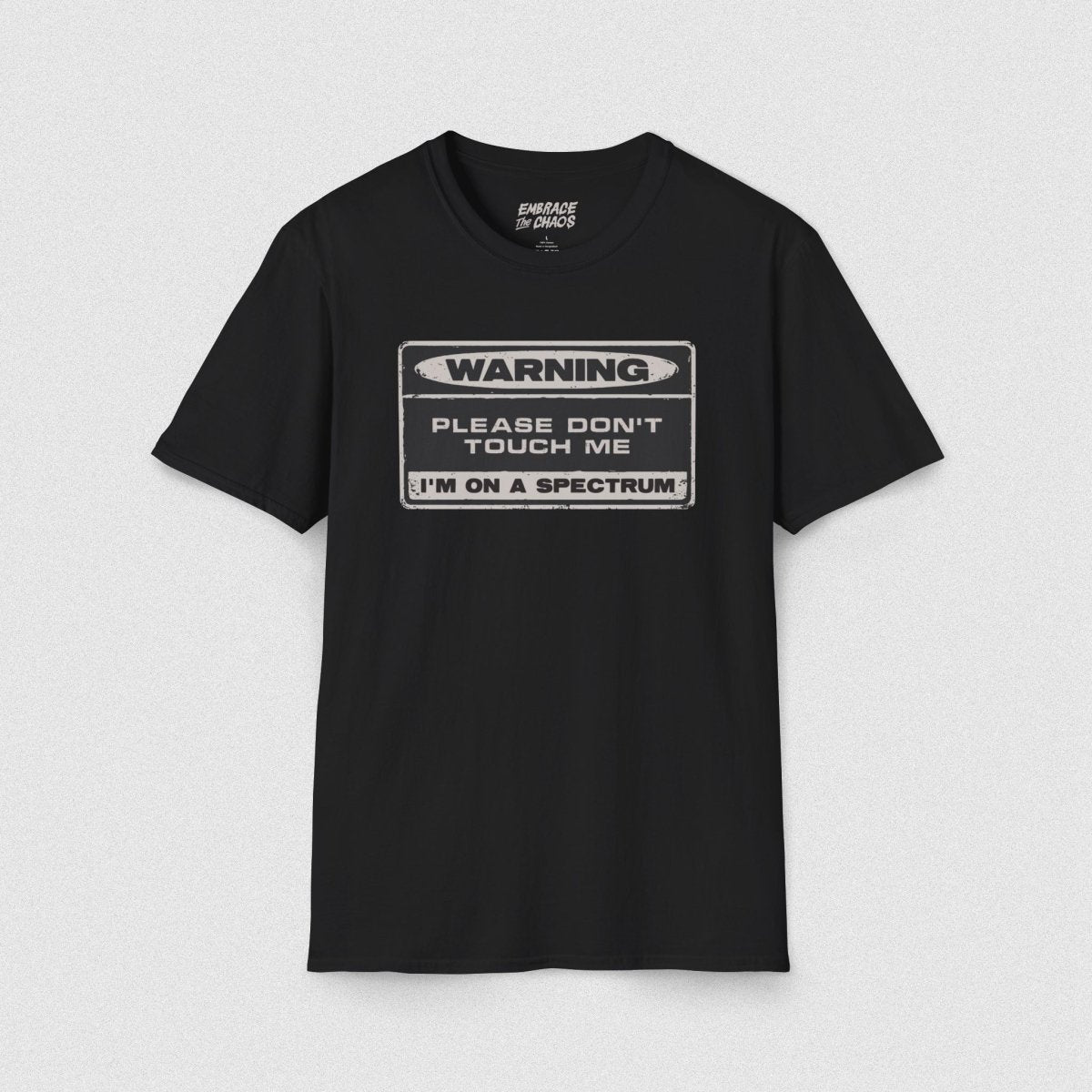 WARNING! T - SHIRT Black XS - Embrace The Chaos mental health humor apparel