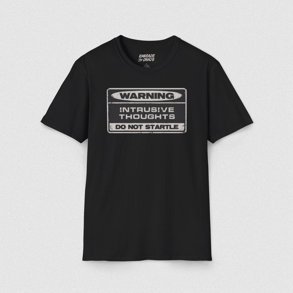 WARNING! T - SHIRT Black XS - Embrace The Chaos mental health humor apparel