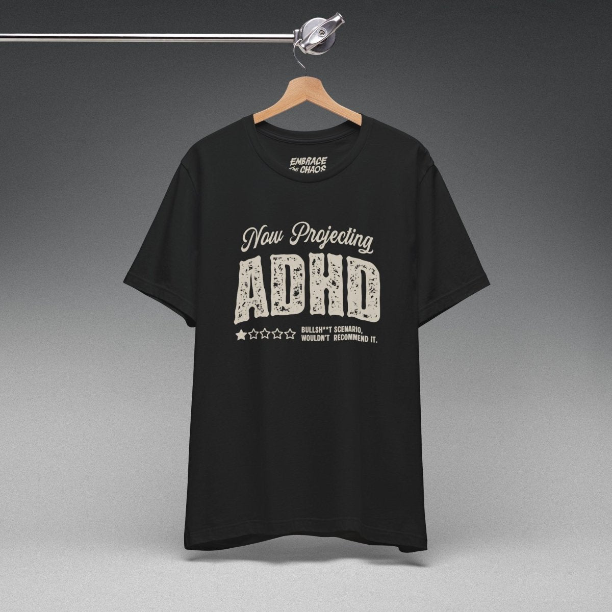 WOULDN'T RECOMMEND IT TEE XS Black - Embrace The Chaos mental health humor apparel