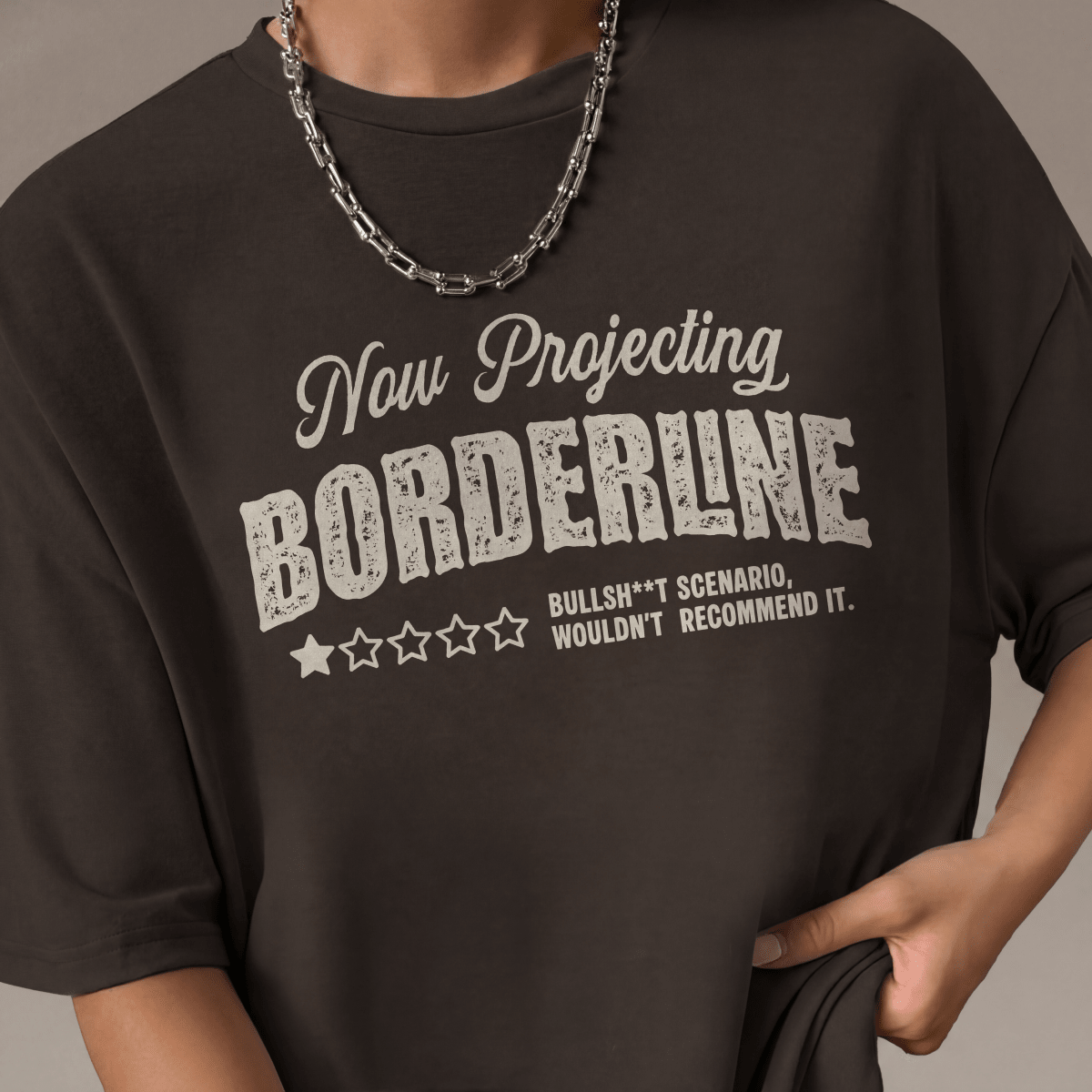 WOULDN'T RECOMMEND IT TEE XS Dark Olive - Embrace The Chaos mental health humor apparel